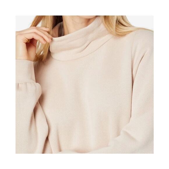 Madewell Betterterry Relaxed Turtleneck Sweatshirt Tan size Medium - Picture 3 of 12